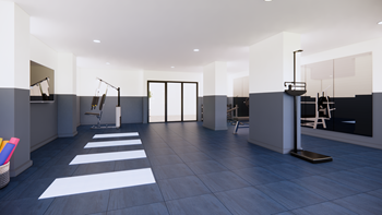 Fitness center with Peloton® Bikes